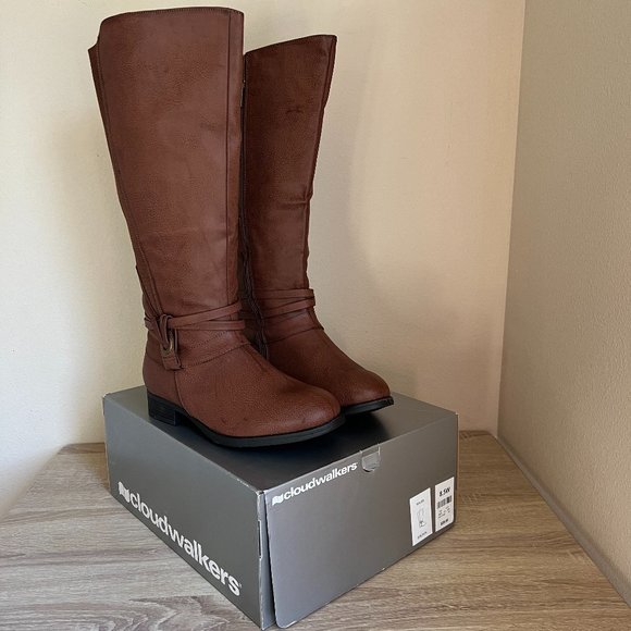 CLOUDWALKERS Naomi Boots - Brown - Size 8.5 Wide - Picture 2 of 9